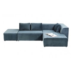 Corner Sofa Infinity Velvet Ocean Right